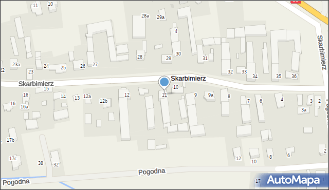 Skarbimierz, Skarbimierz, 11, mapa Skarbimierz