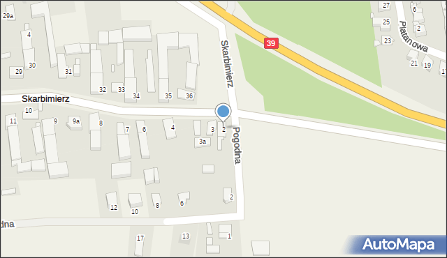 Skarbimierz, Skarbimierz, 2, mapa Skarbimierz