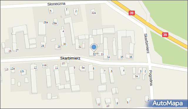 Skarbimierz, Skarbimierz, 32, mapa Skarbimierz