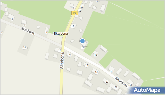 Skarbona, Skarbona, 13, mapa Skarbona