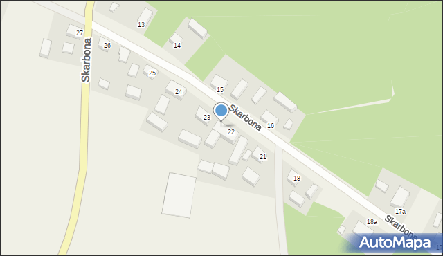 Skarbona, Skarbona, 22a, mapa Skarbona