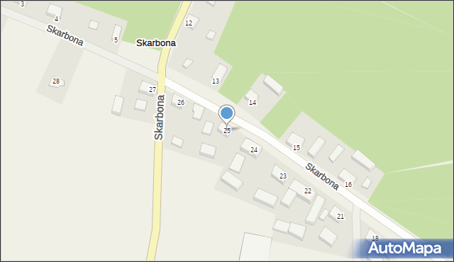 Skarbona, Skarbona, 25, mapa Skarbona