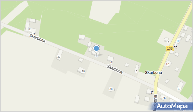 Skarbona, Skarbona, 3, mapa Skarbona