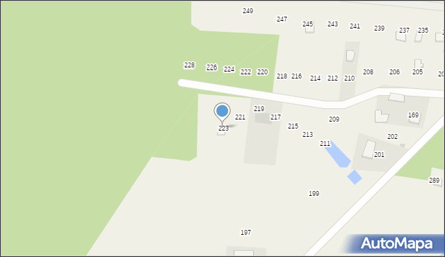 Skarlin, Skarlin, 223, mapa Skarlin