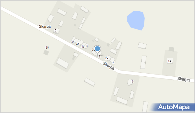 Skarpa, Skarpa, 3D, mapa Skarpa