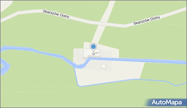 Skarszów Dolny, Skarszów Dolny, 12, mapa Skarszów Dolny
