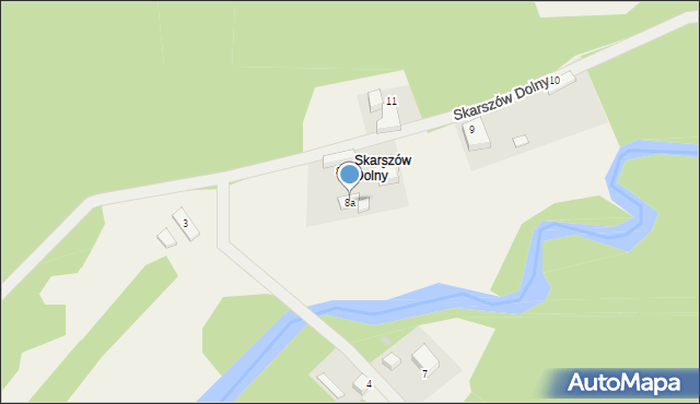 Skarszów Dolny, Skarszów Dolny, 8a, mapa Skarszów Dolny