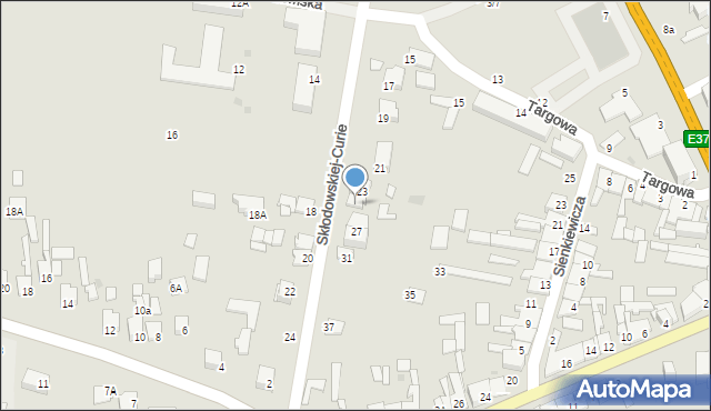 Skaryszew, Skłodowskiej-Curie Marii, 25, mapa Skaryszew