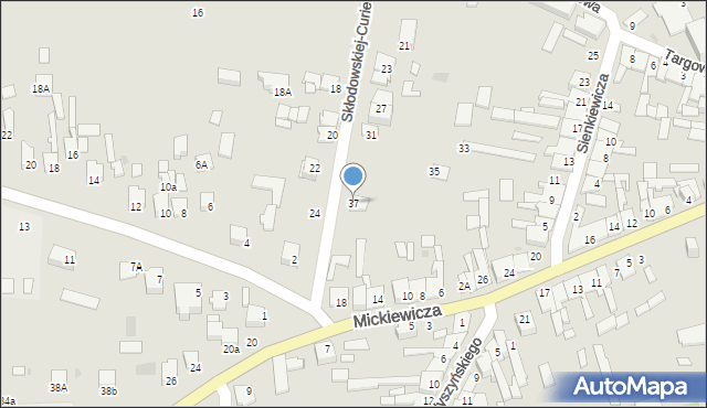 Skaryszew, Skłodowskiej-Curie Marii, 37, mapa Skaryszew