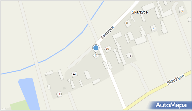 Skarżyce, Skarżyce, 11, mapa Skarżyce