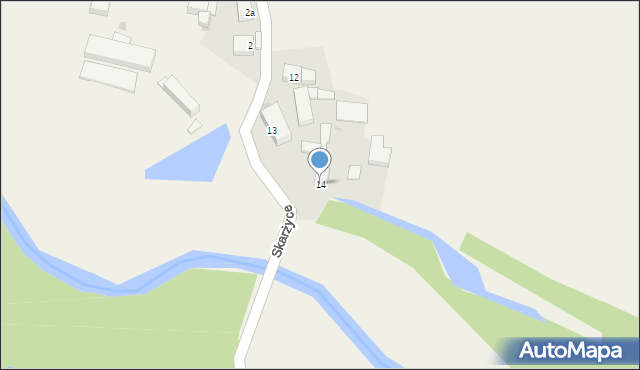 Skarżyce, Skarżyce, 14, mapa Skarżyce