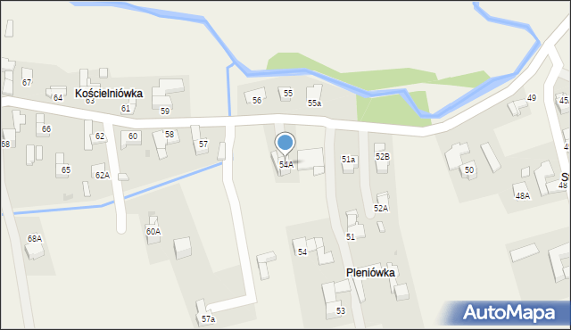 Skawa, Skawa, 54A, mapa Skawa