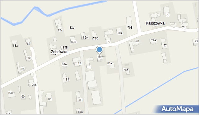 Skawa, Skawa, 80, mapa Skawa