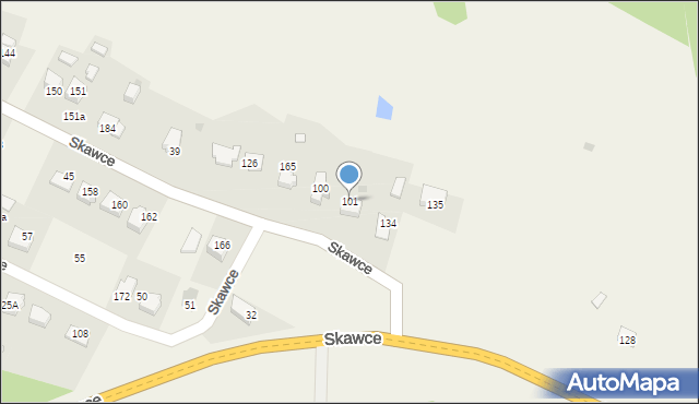 Skawce, Skawce, 101, mapa Skawce
