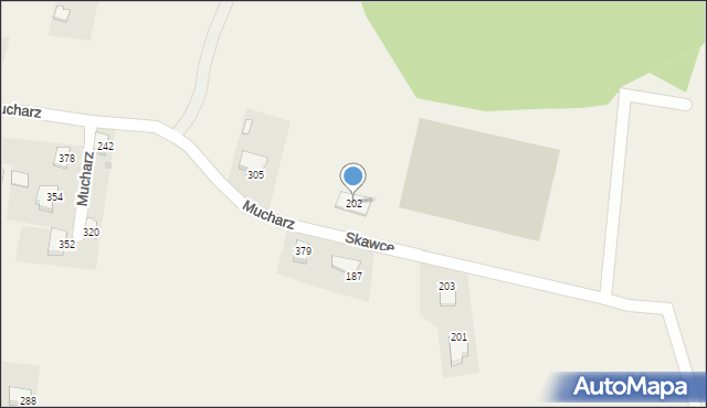 Skawce, Skawce, 202, mapa Skawce