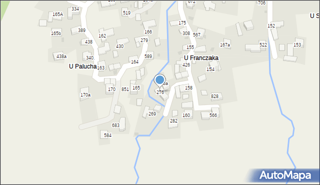 Skawica, Skawica, 276, mapa Skawica
