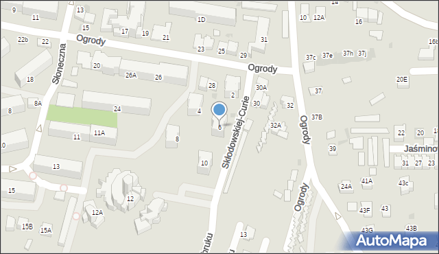 Skawina, Skłodowskiej-Curie Marii, 6, mapa Skawina