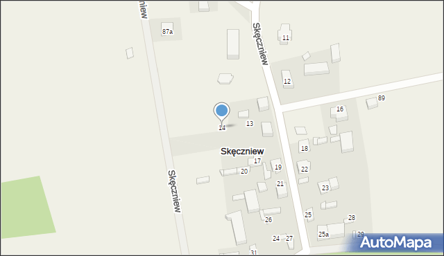 Skęczniew, Skęczniew, 14, mapa Skęczniew