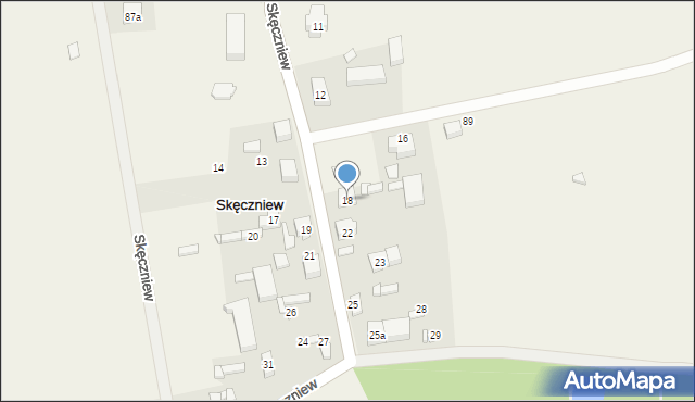 Skęczniew, Skęczniew, 18, mapa Skęczniew