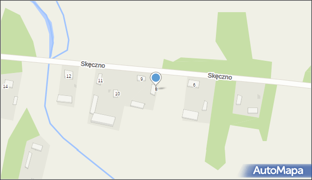Skęczno, Skęczno, 8, mapa Skęczno