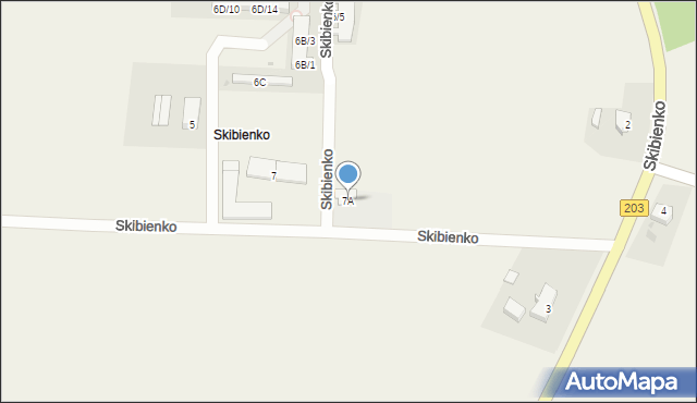 Skibienko, Skibienko, 7A, mapa Skibienko