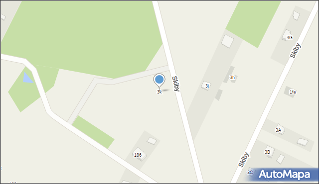 Skiby, Skiby, 3k, mapa Skiby