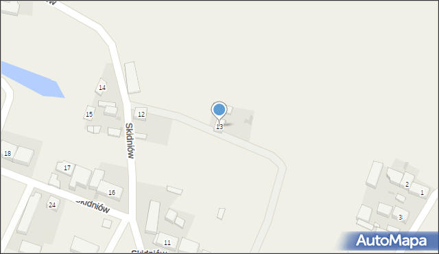 Skidniów, Skidniów, 13, mapa Skidniów