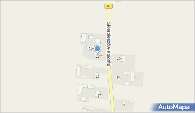 Skierbieszów-Kolonia, Skierbieszów-Kolonia, 21, mapa Skierbieszów-Kolonia