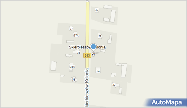 Skierbieszów-Kolonia, Skierbieszów-Kolonia, 26, mapa Skierbieszów-Kolonia