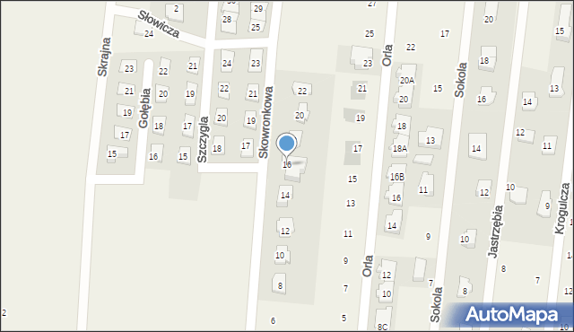 Skierdy, Skowronkowa, 16, mapa Skierdy