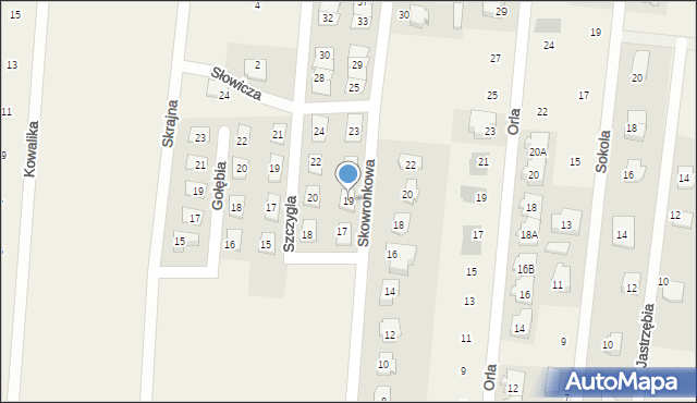 Skierdy, Skowronkowa, 19, mapa Skierdy