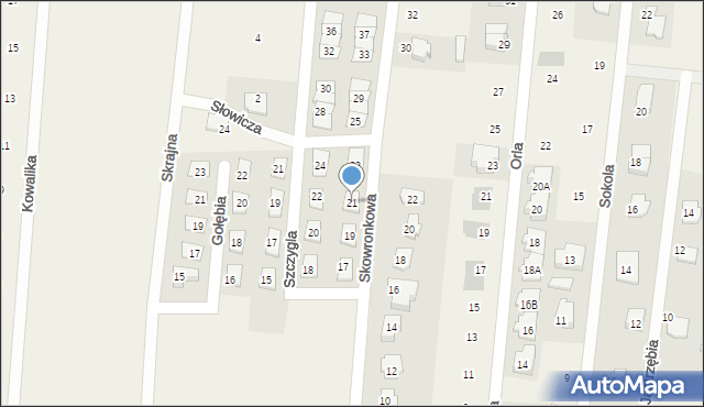 Skierdy, Skowronkowa, 21, mapa Skierdy
