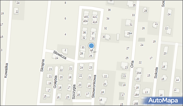 Skierdy, Skowronkowa, 27, mapa Skierdy