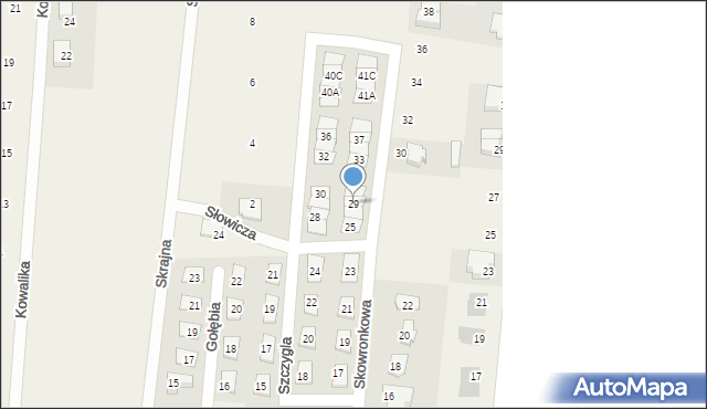 Skierdy, Skowronkowa, 29, mapa Skierdy