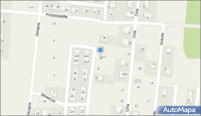 Skierdy, Skowronkowa, 34, mapa Skierdy