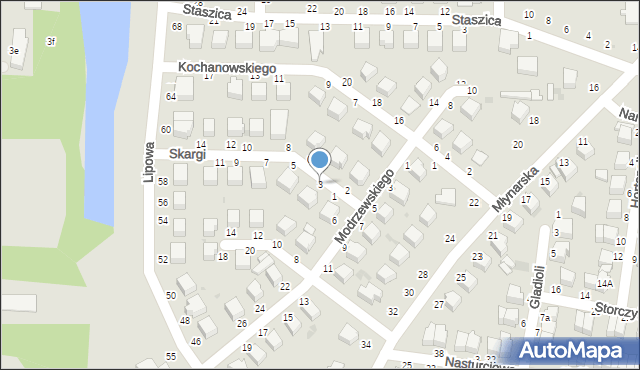 Skierniewice, Skargi Piotra, ks., 3, mapa Skierniewic