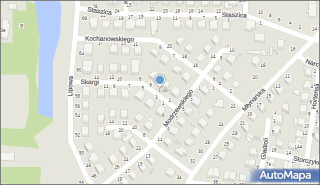 Skierniewice, Skargi Piotra, ks., 4, mapa Skierniewic