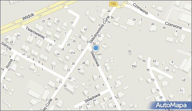 Skierniewice, Składowa, 1a, mapa Skierniewic