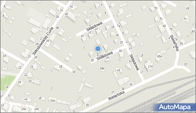 Skierniewice, Składowa, 24, mapa Skierniewic