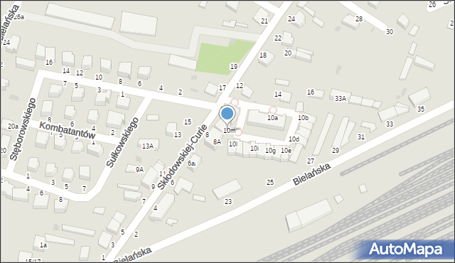 Skierniewice, Skłodowskiej-Curie Marii, 10m, mapa Skierniewic