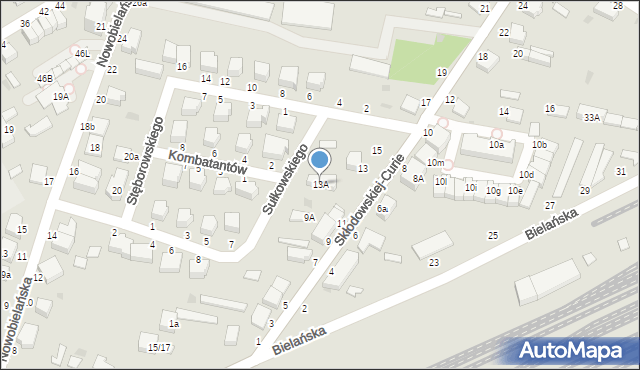 Skierniewice, Skłodowskiej-Curie Marii, 13A, mapa Skierniewic