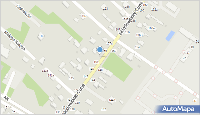 Skierniewice, Skłodowskiej-Curie Marii, 153, mapa Skierniewic