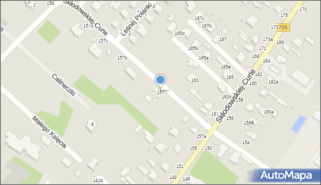 Skierniewice, Skłodowskiej-Curie Marii, 157, mapa Skierniewic