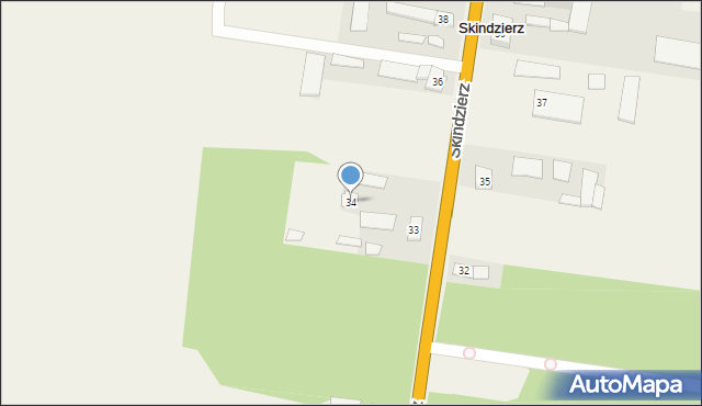 Skindzierz, Skindzierz, 34, mapa Skindzierz