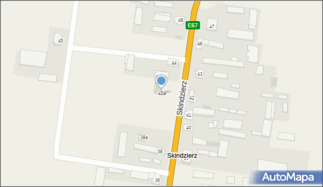 Skindzierz, Skindzierz, 42a, mapa Skindzierz