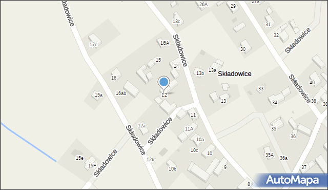 Składowice, Składowice, 12, mapa Składowice