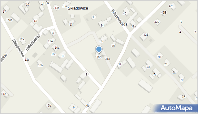 Składowice, Składowice, 35A, mapa Składowice