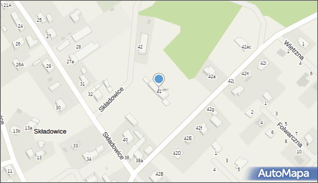 Składowice, Składowice, 41, mapa Składowice