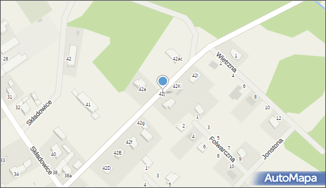Składowice, Składowice, 42j, mapa Składowice