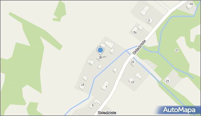 Składziste, Składziste, 28, mapa Składziste